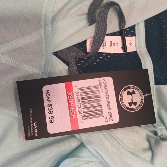 Under Armour Mint/teal workout hoodie - Picture 5 of 5